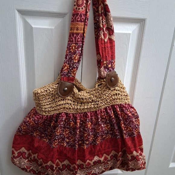 NWOT Boho Floral & Paisley Printed Tote Bag - Picture 5 of 9